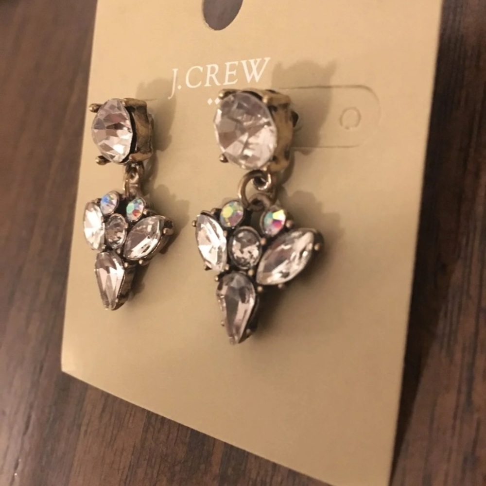 J. Crew Crystal Drop Earrings - Picture 3 of 3